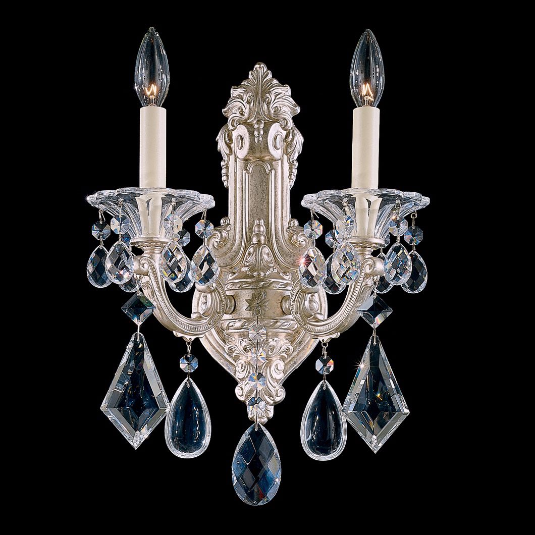 Schonbek La Scala Collection 2-Light Crystal Wall Sconce