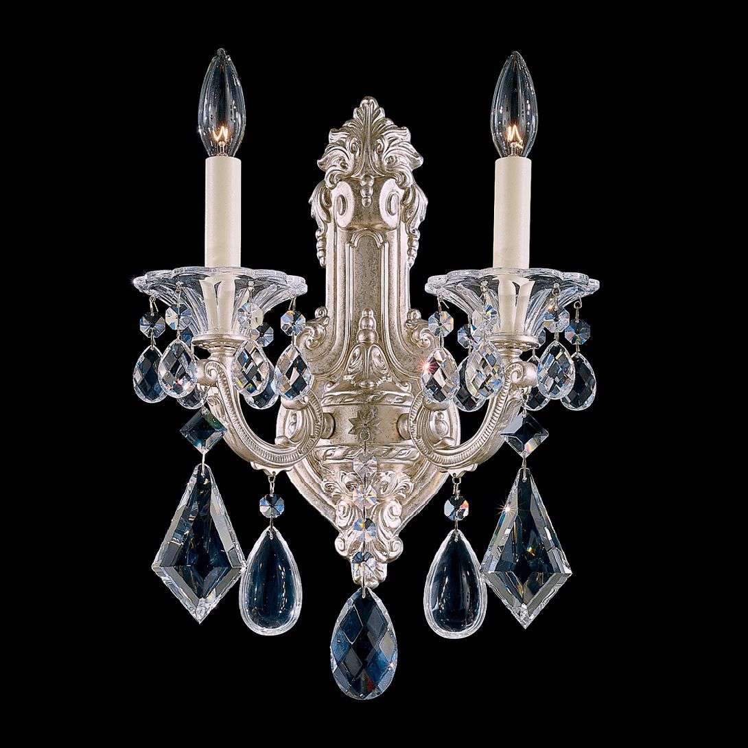 Schonbek La Scala Collection 2-Light Crystal Wall Sconce