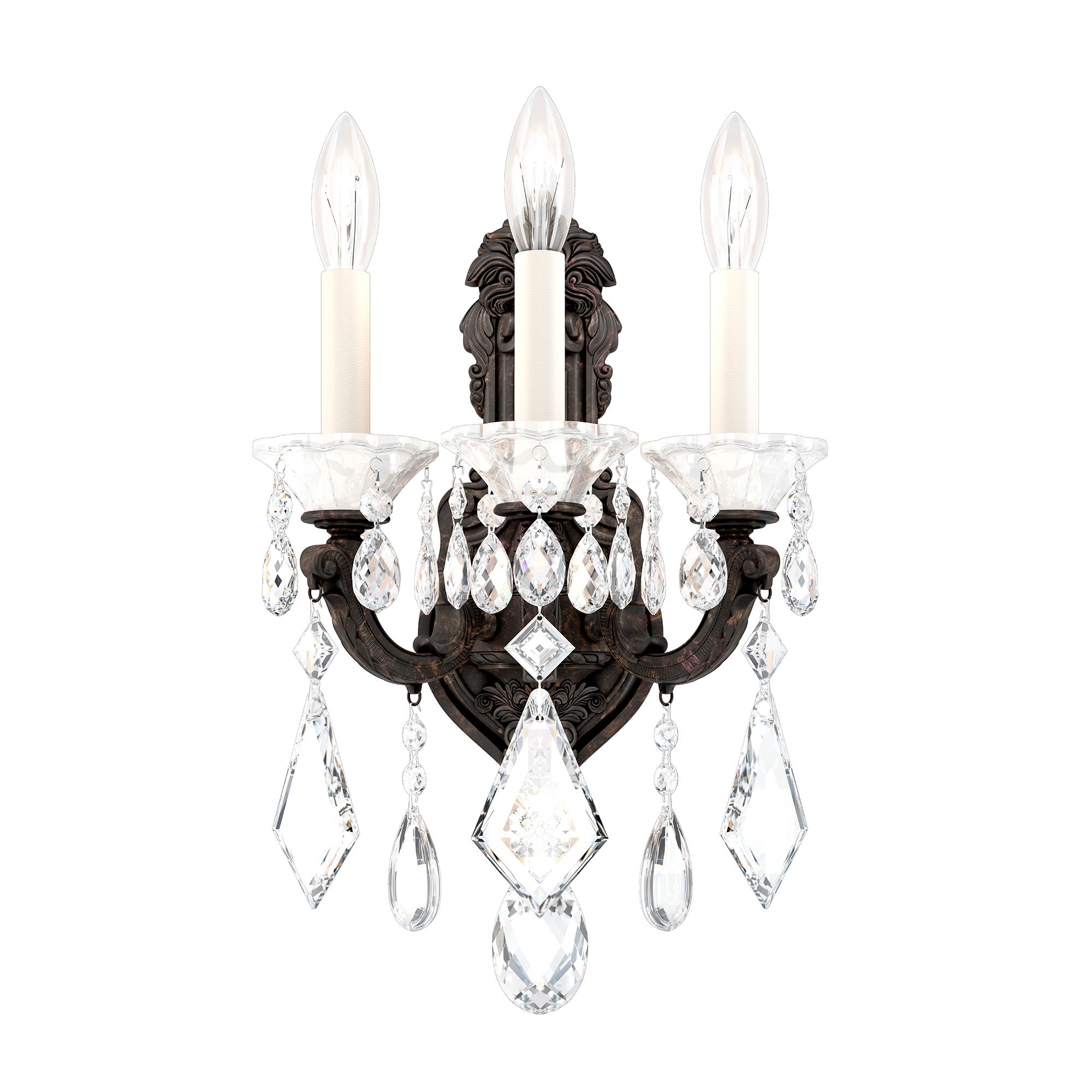 Schonbek La Scala Collection 3-Light Crystal Wall Sconce