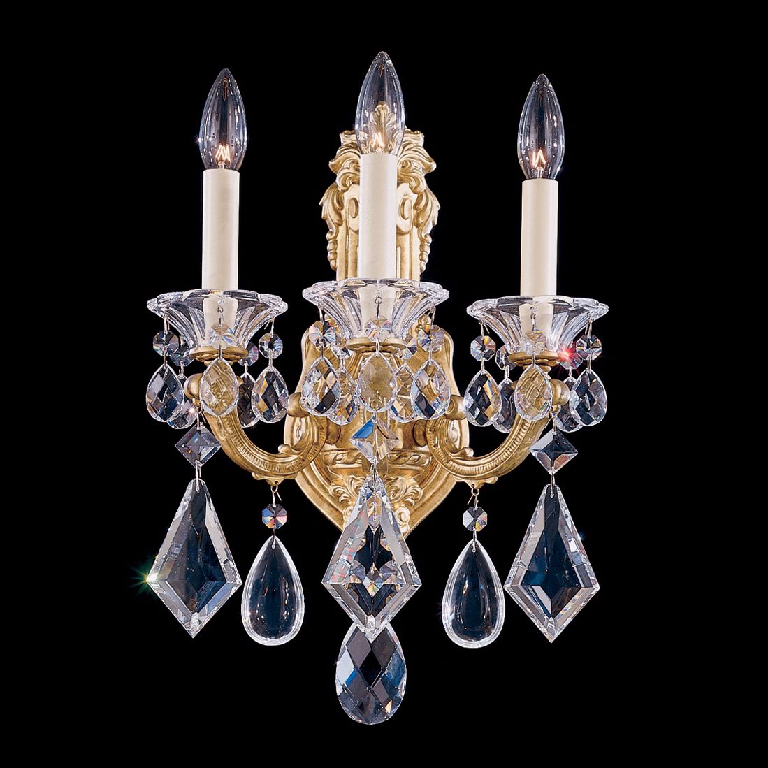 Schonbek La Scala Collection 3-Light Crystal Wall Sconce