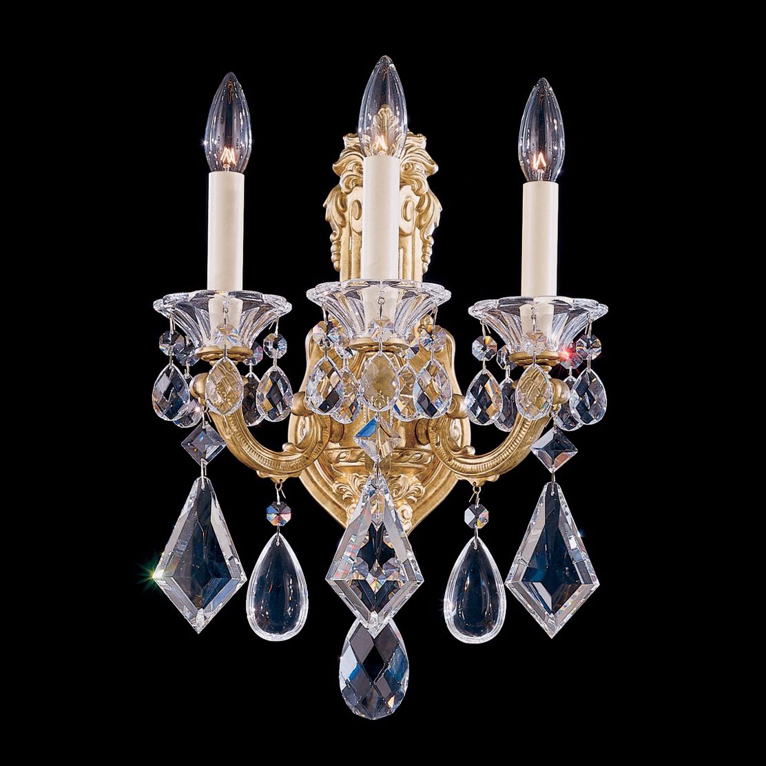 Schonbek La Scala Collection 3-Light Crystal Wall Sconce