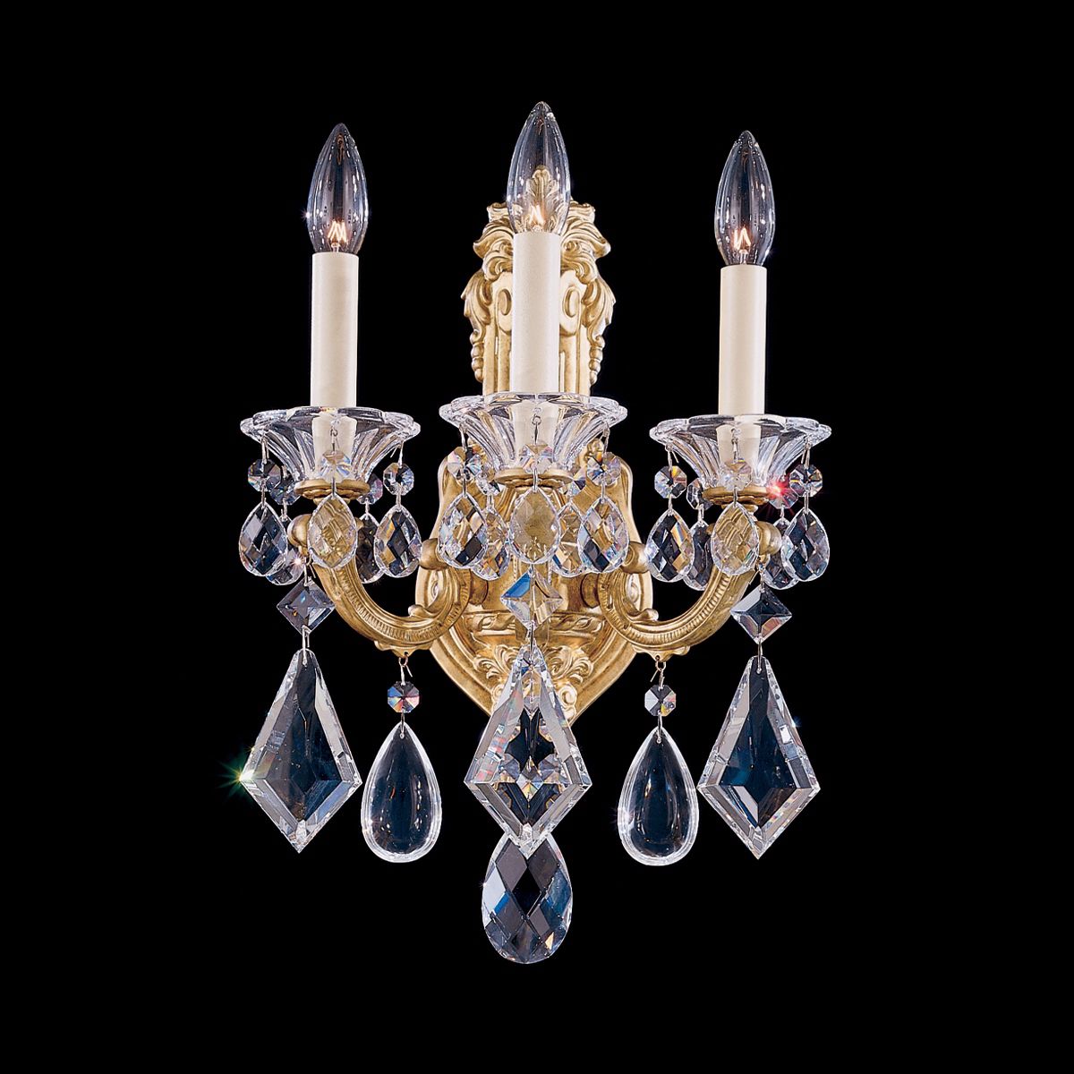 Schonbek La Scala Collection 3-Light Crystal Wall Sconce