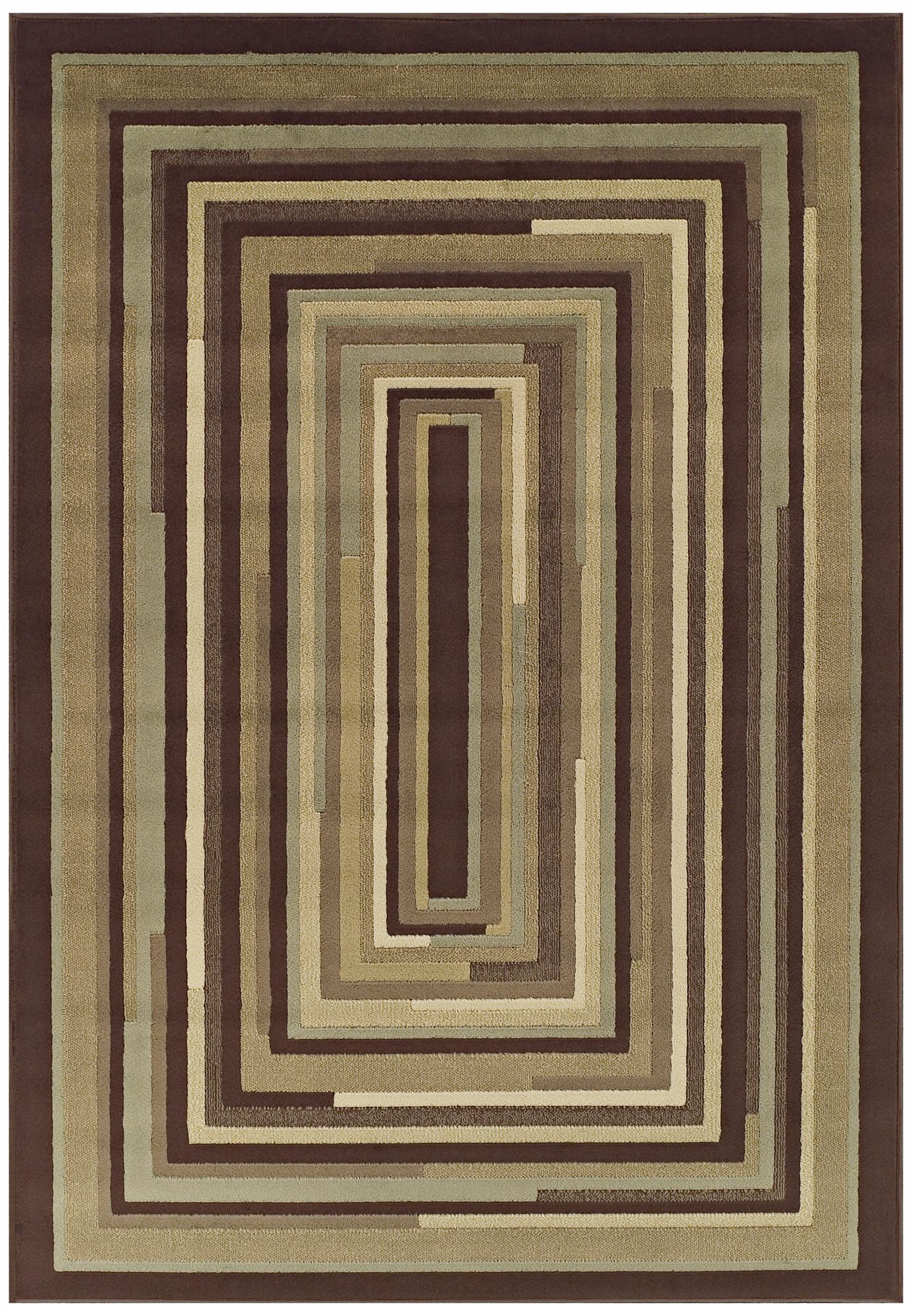 Tremont Collection Stacked Planes Chocolate Area Rug