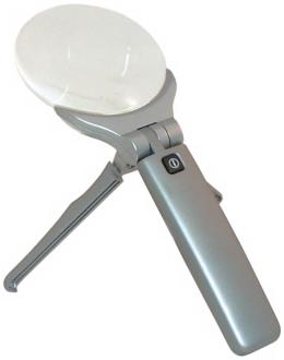 Silver Rimless LED Magnifier with Stand N4847