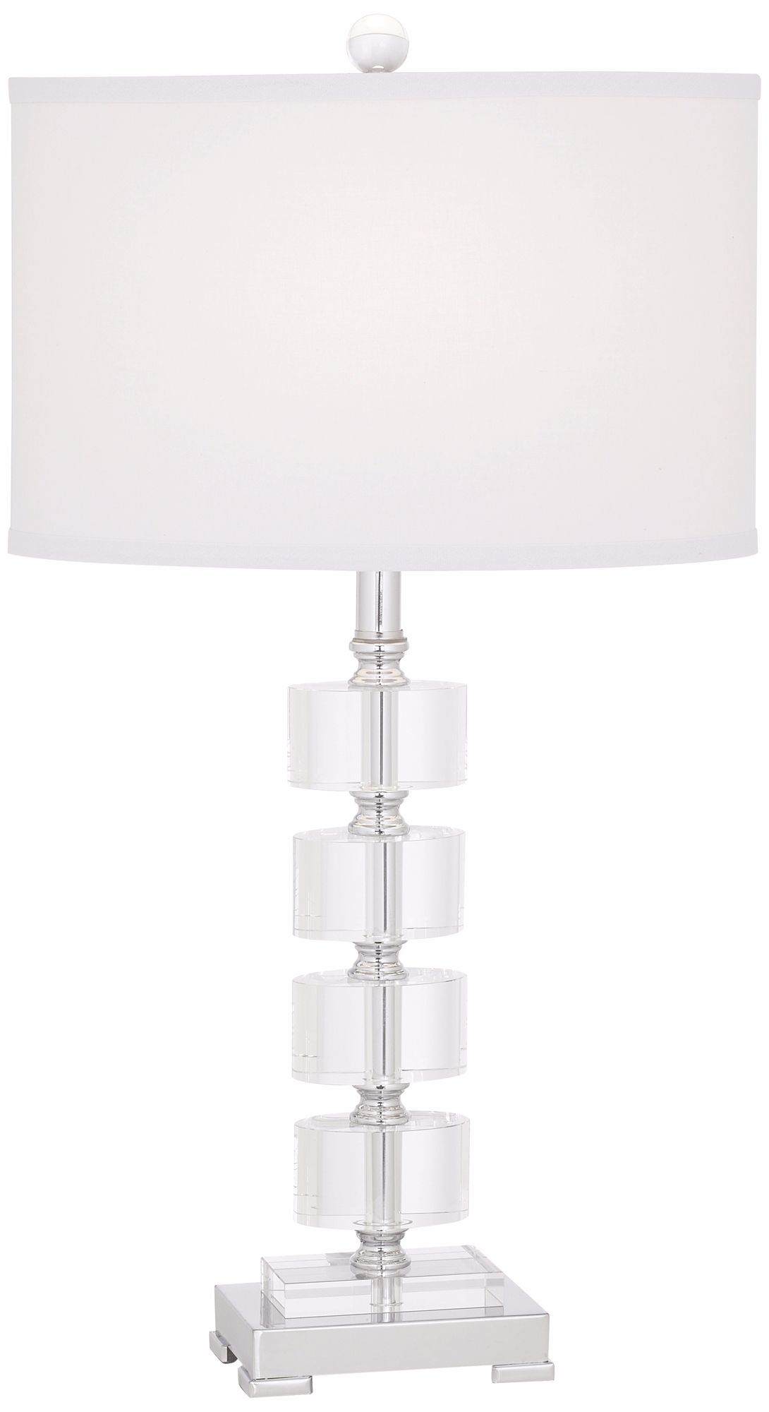 Possini Euro Design Stacked Crystal Ovals Table Lamp