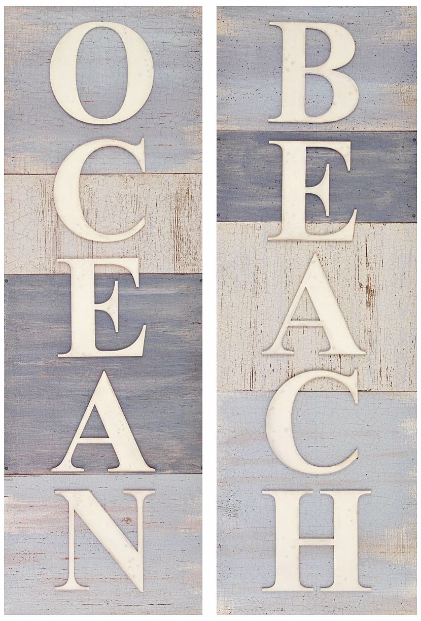 Ocean and Beach Typogrpahic Art