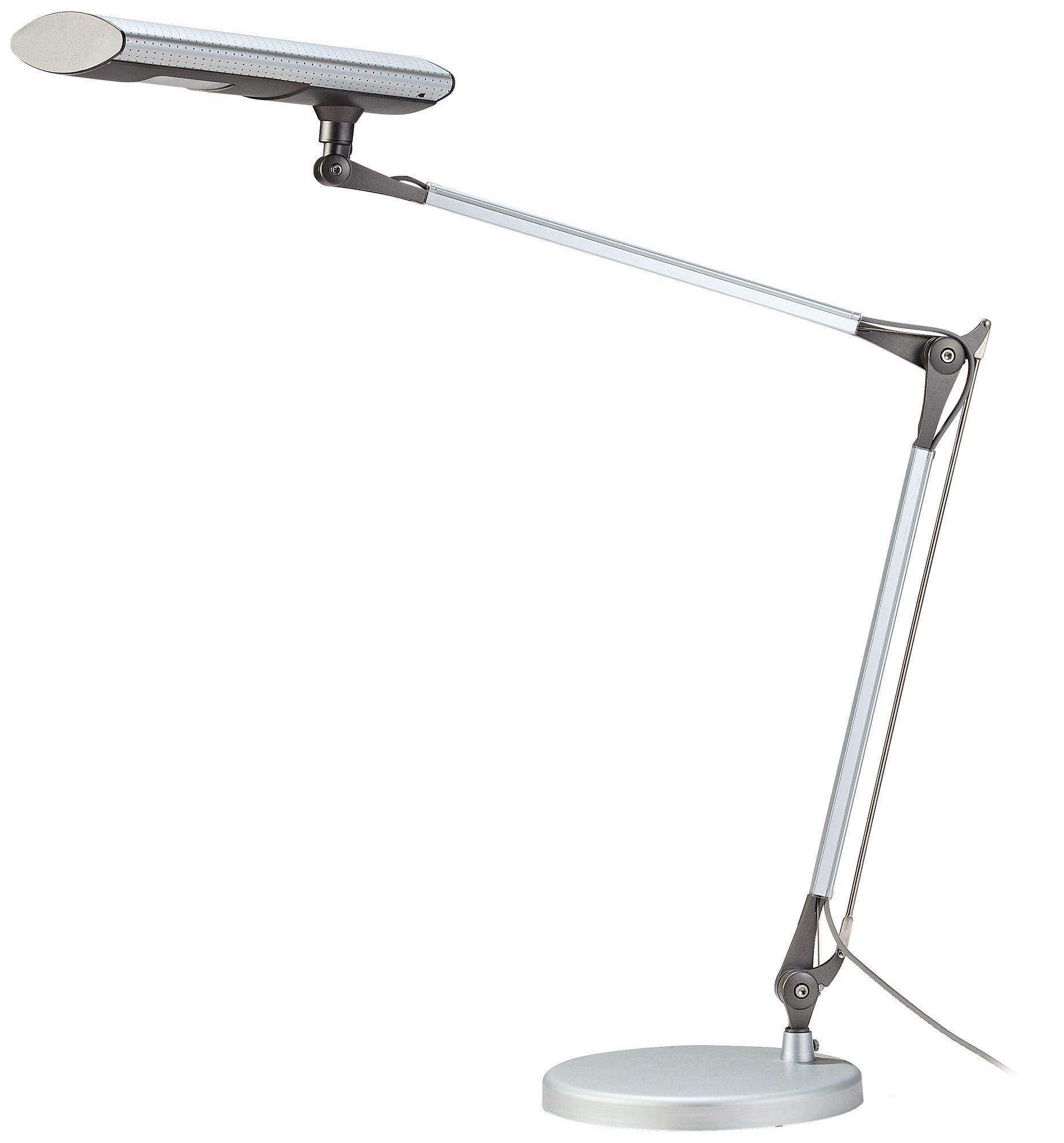 Luxy Aurora LED Energy Efficient Silver Desk Lamp