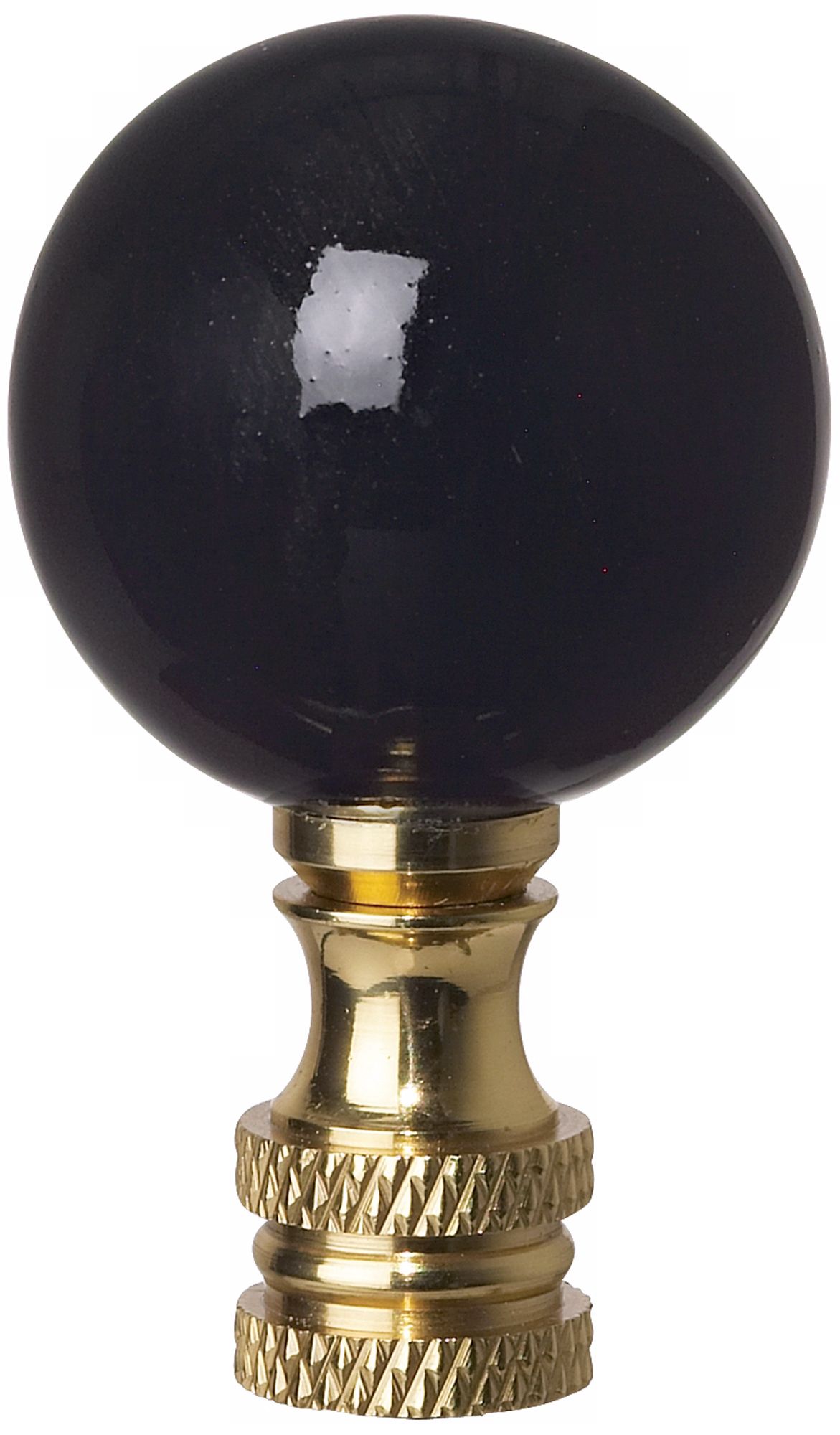 Black Ceramic Ball Finial