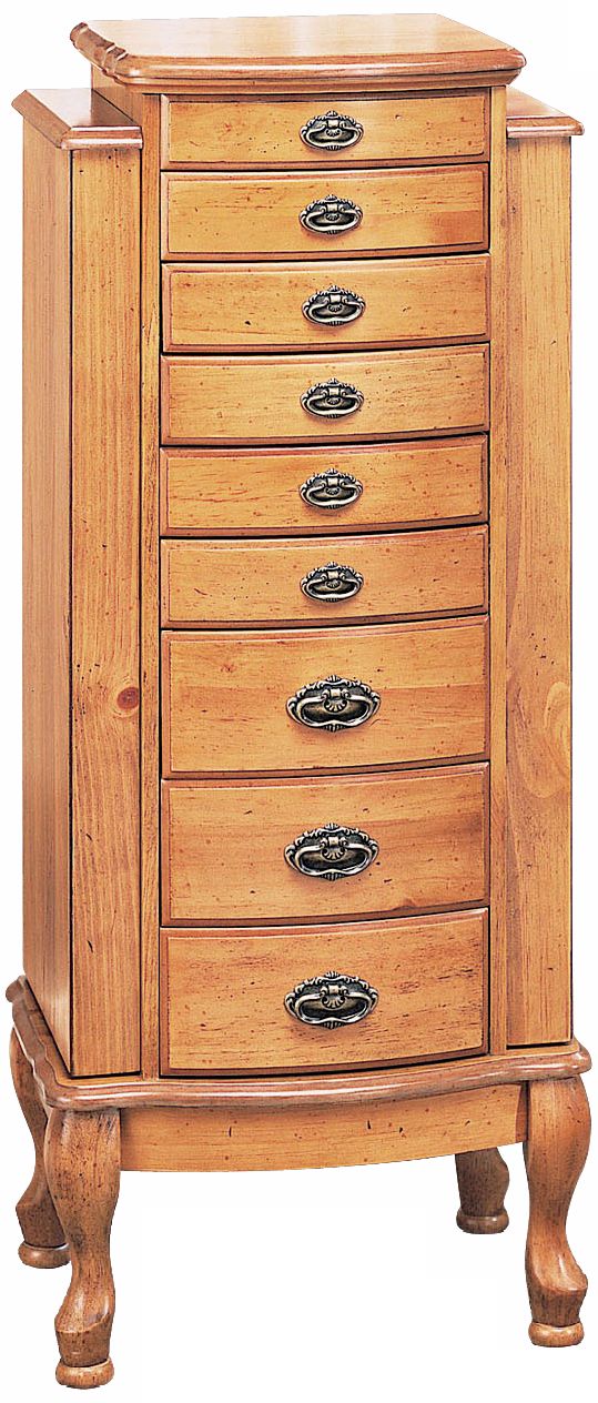 Pine Jewelry Armoire
