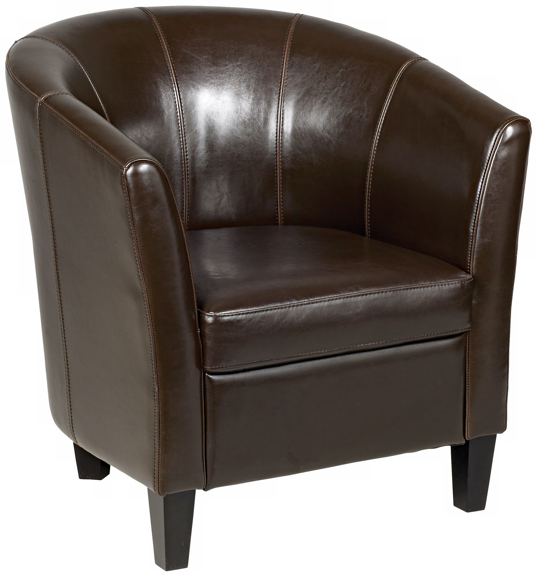 Maxfield Mocha Full Bicast Leather Tub Chair
