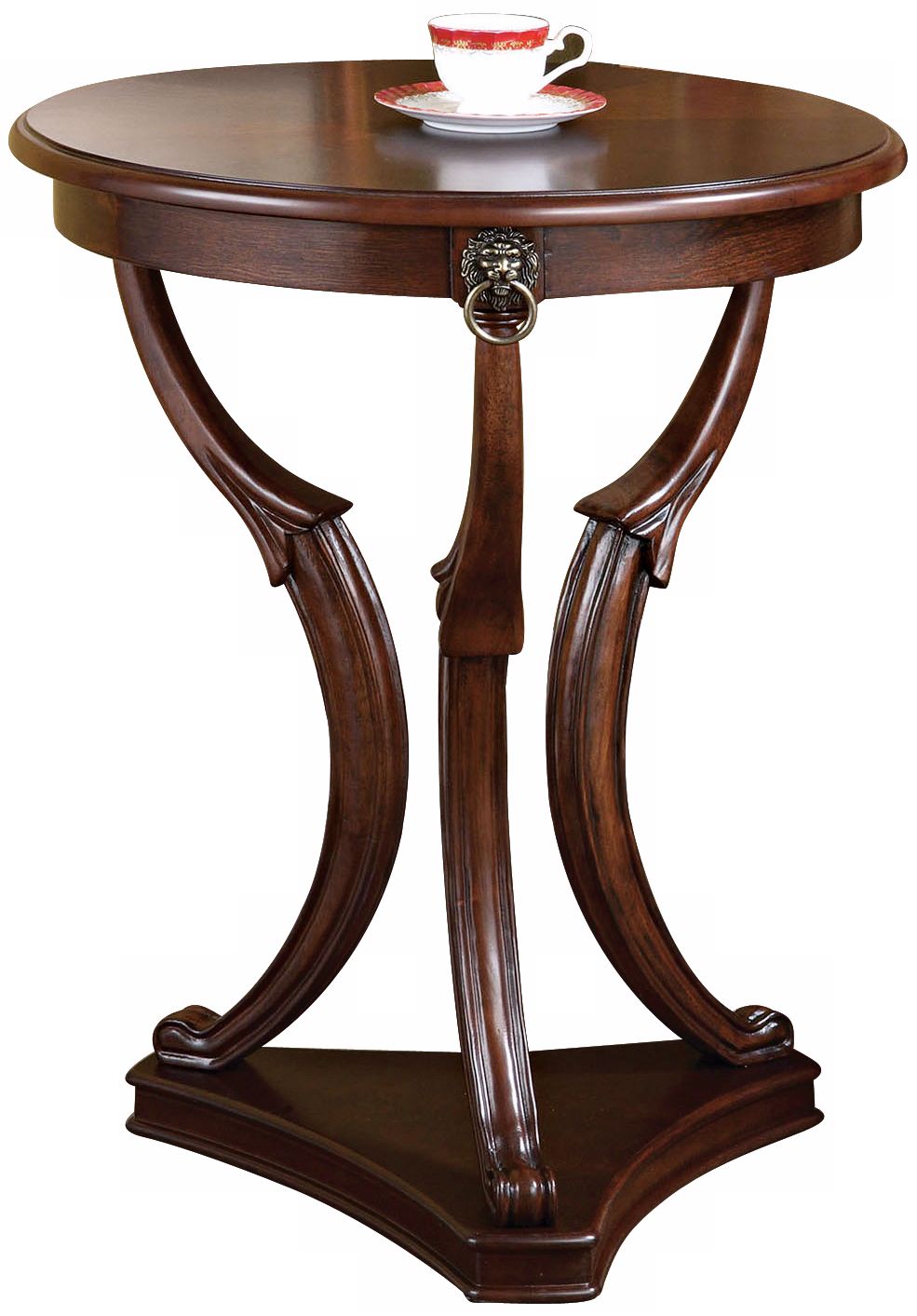 Powell Brown Cherry 3-Legged Accent Table