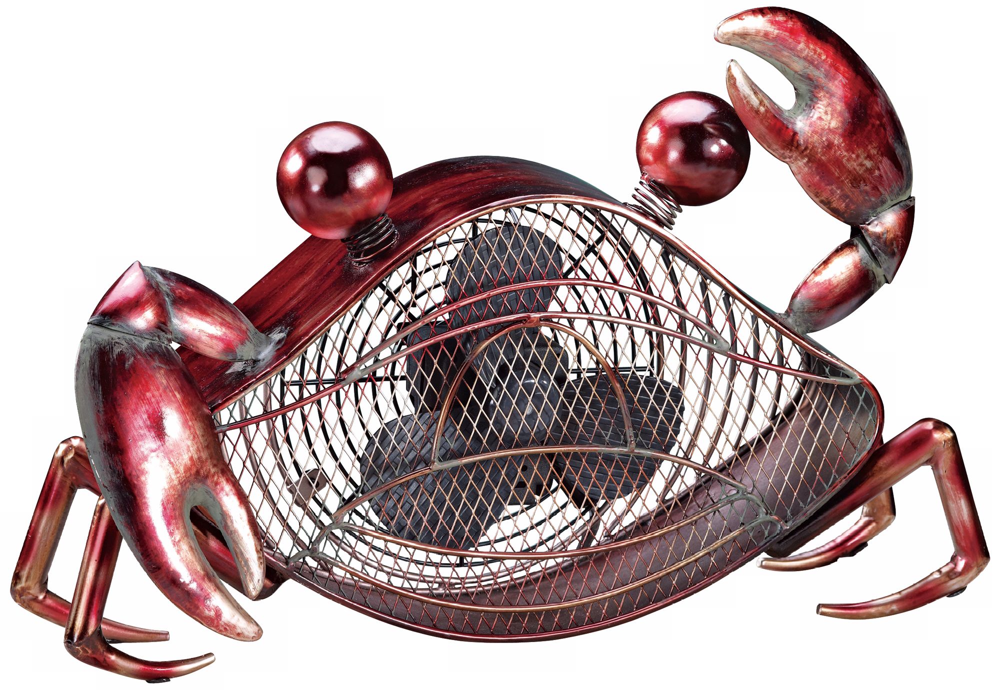 Crab Mottled Brass Figurine Fan