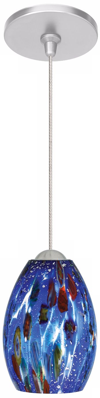 LBL Mini Monty Blue Glass Monopoint Pendant