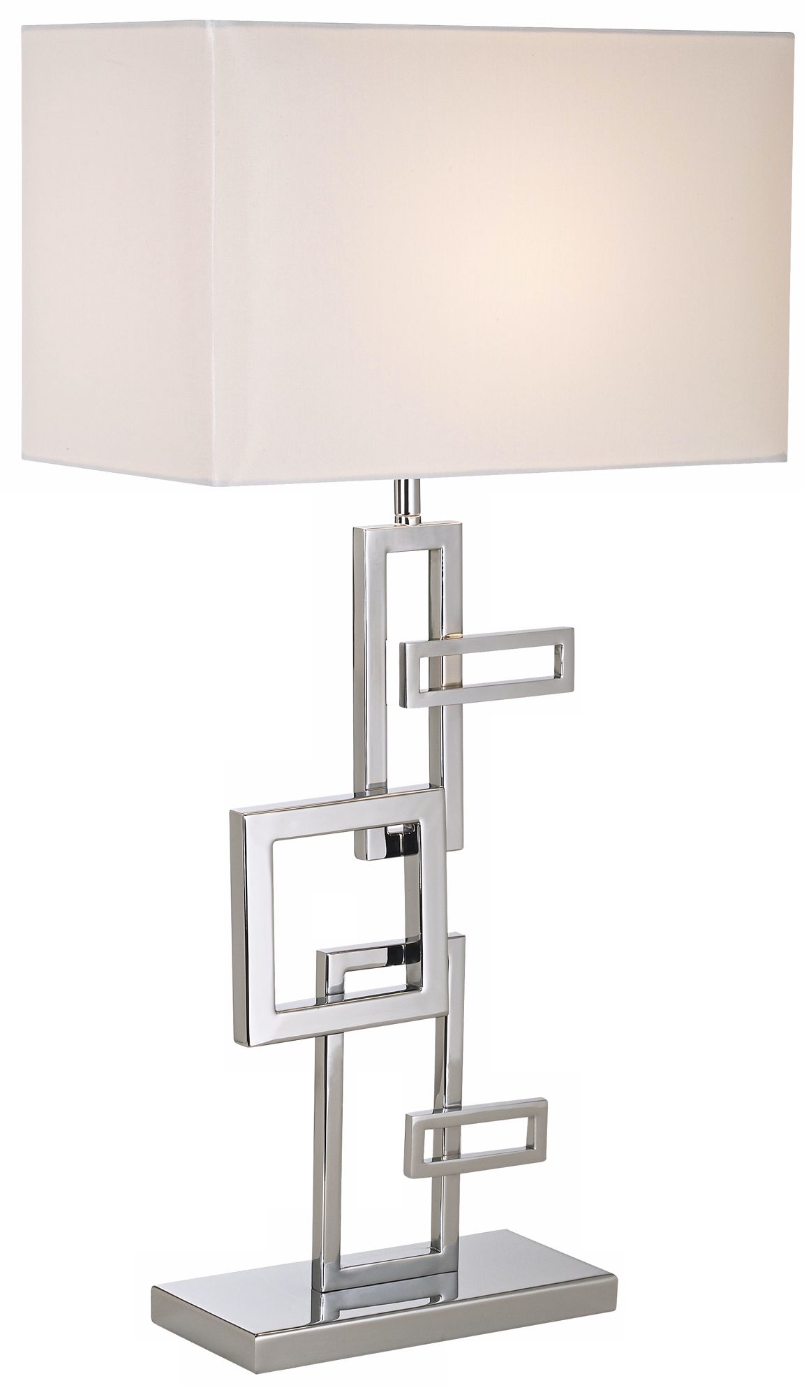 Possini Euro Design Floating Squares Chrome Table Lamp