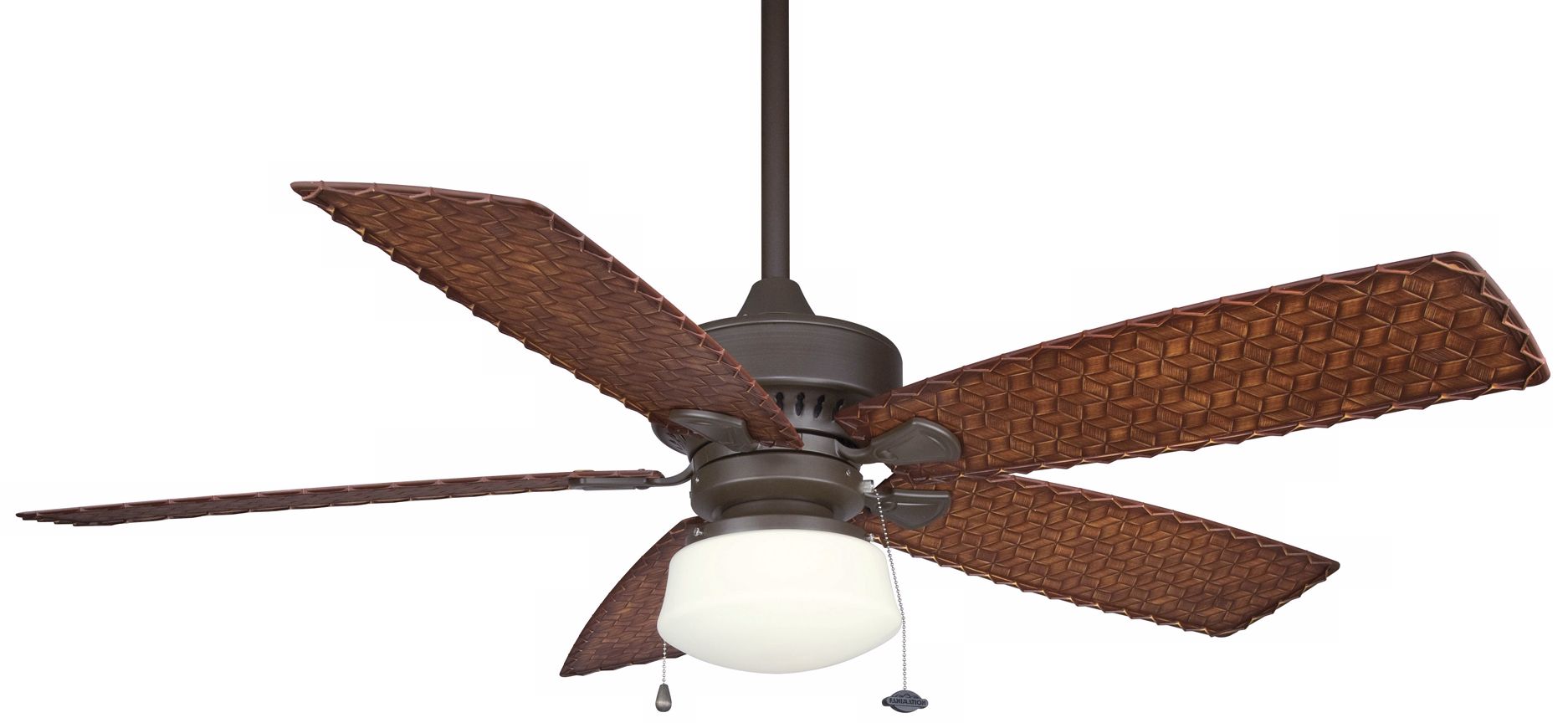 52" Cancun Oil-Rubbed Bronze Ceiling Fan with Light Kit