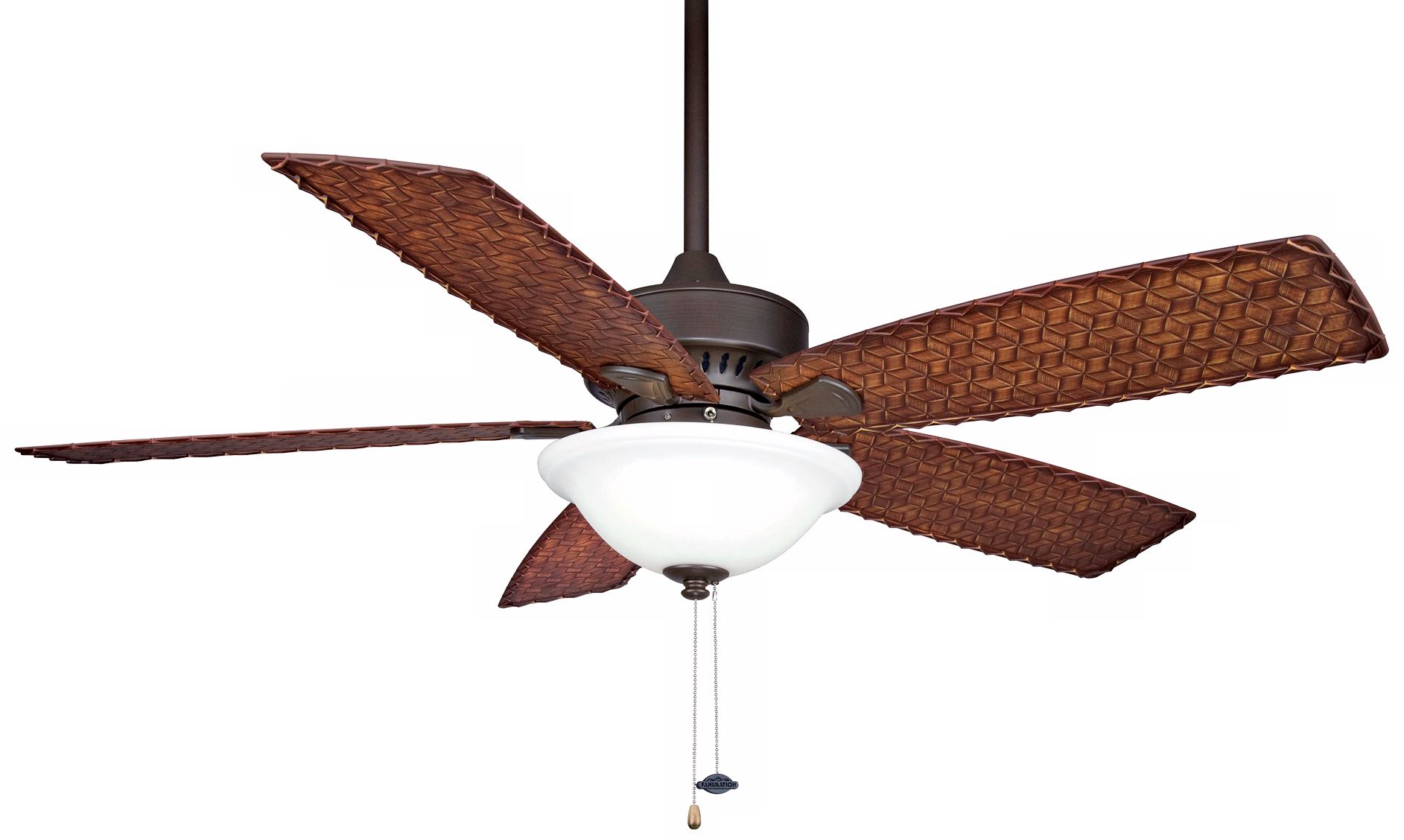 52" Fanimation Cancun Bamboo Wet Ceiling Fan with Light