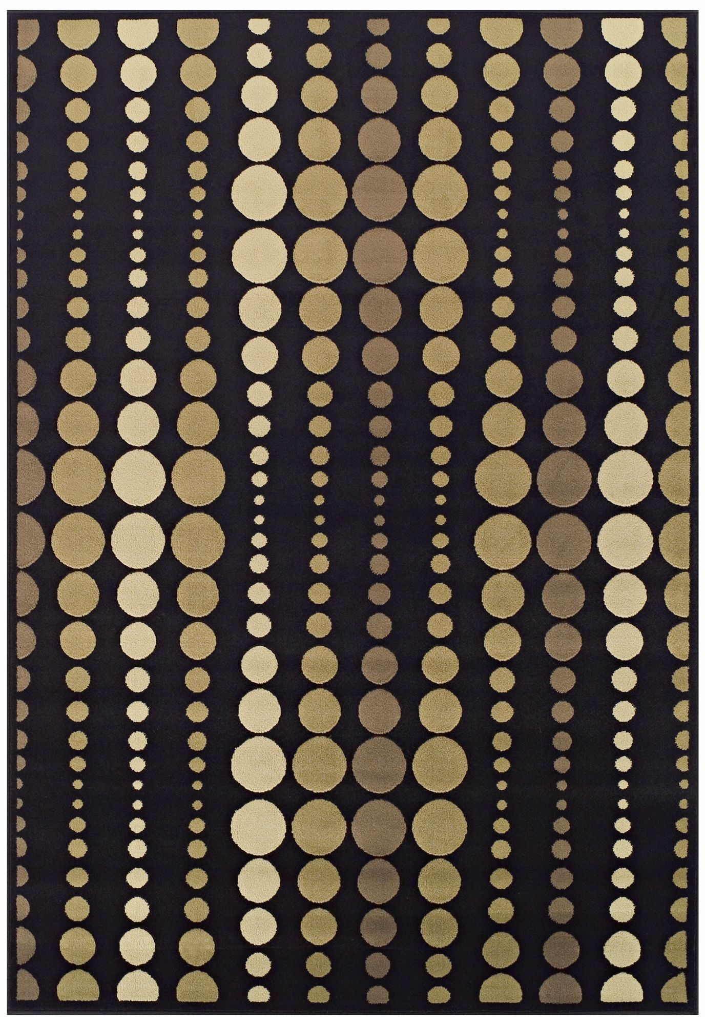 Tremont Collection Strands Black Area Rug