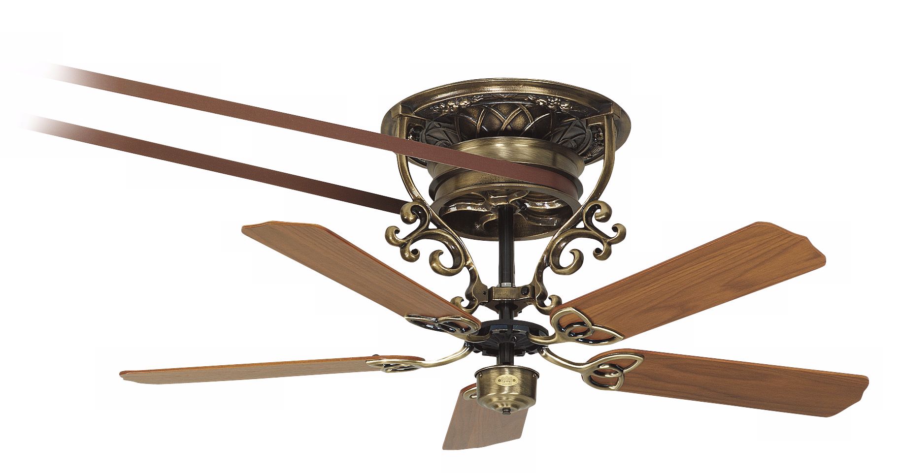 21" Fanimation Bourbon Street Belt-Drive Brass Ceiling Fan