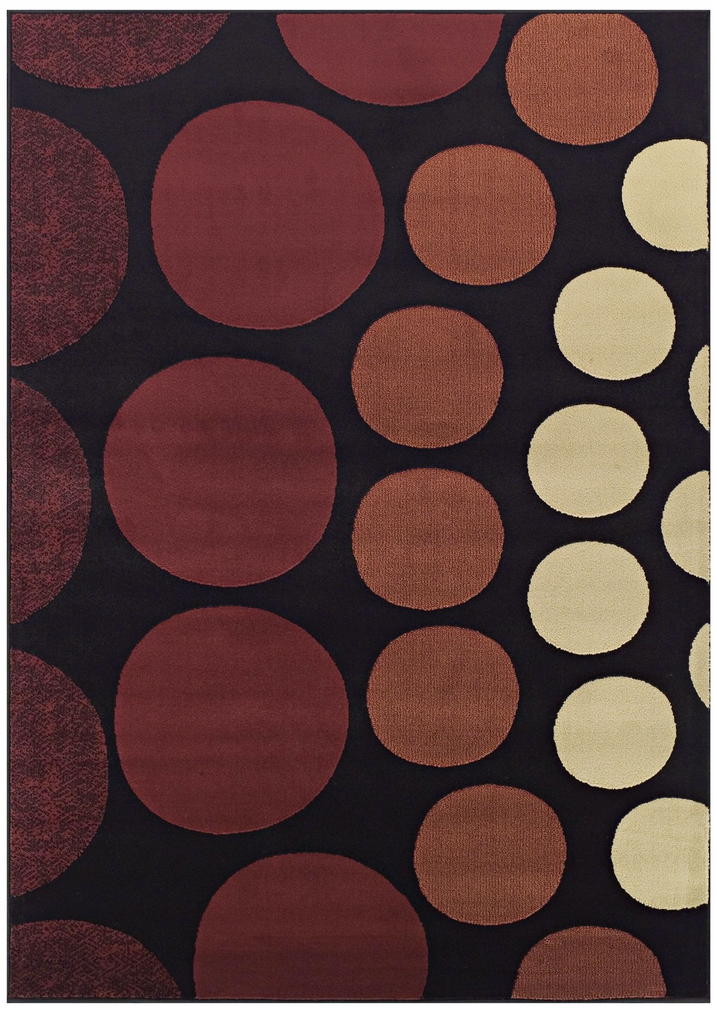Tremont Collection Drops Black Area Rug
