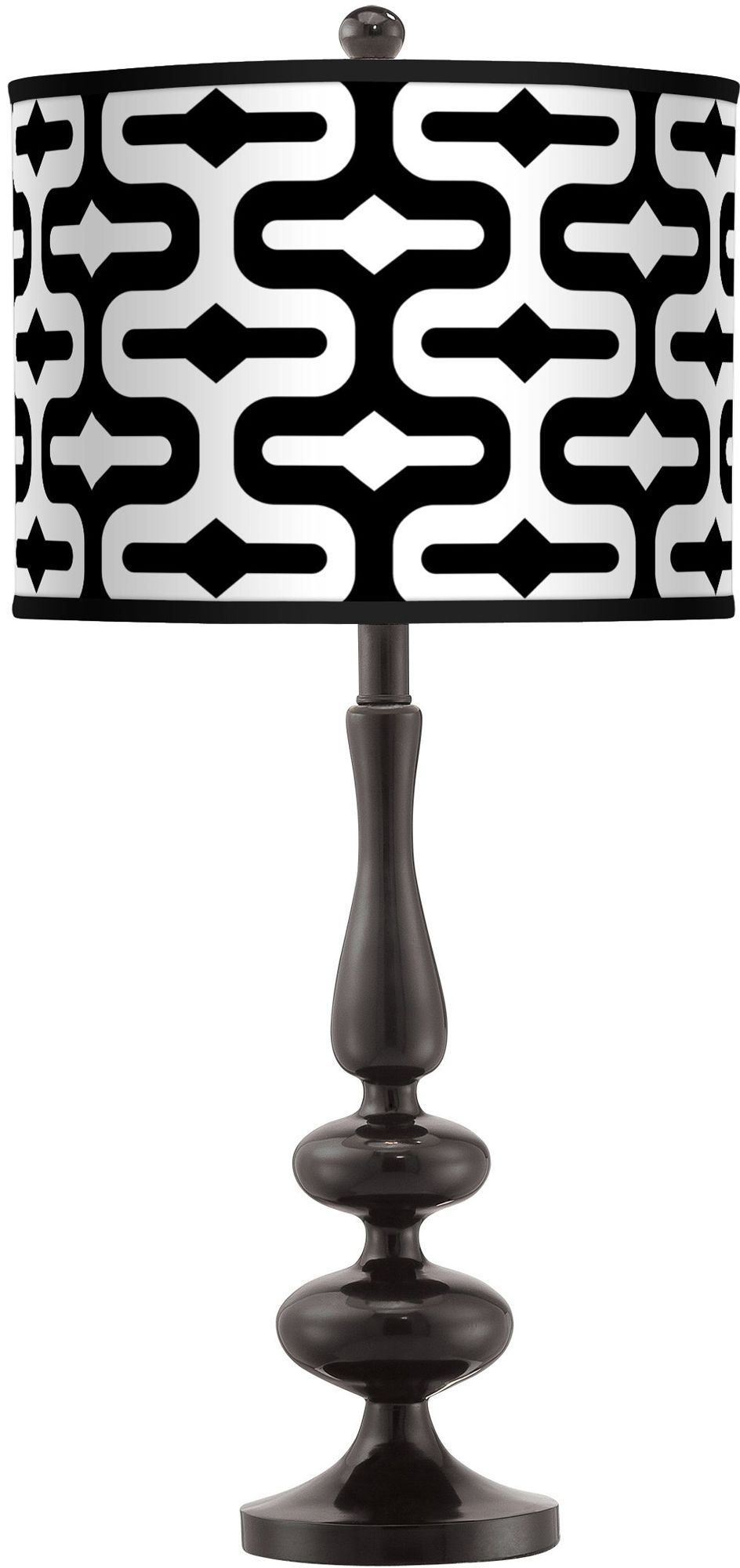 Reflection Giclee Paley Black Table Lamp