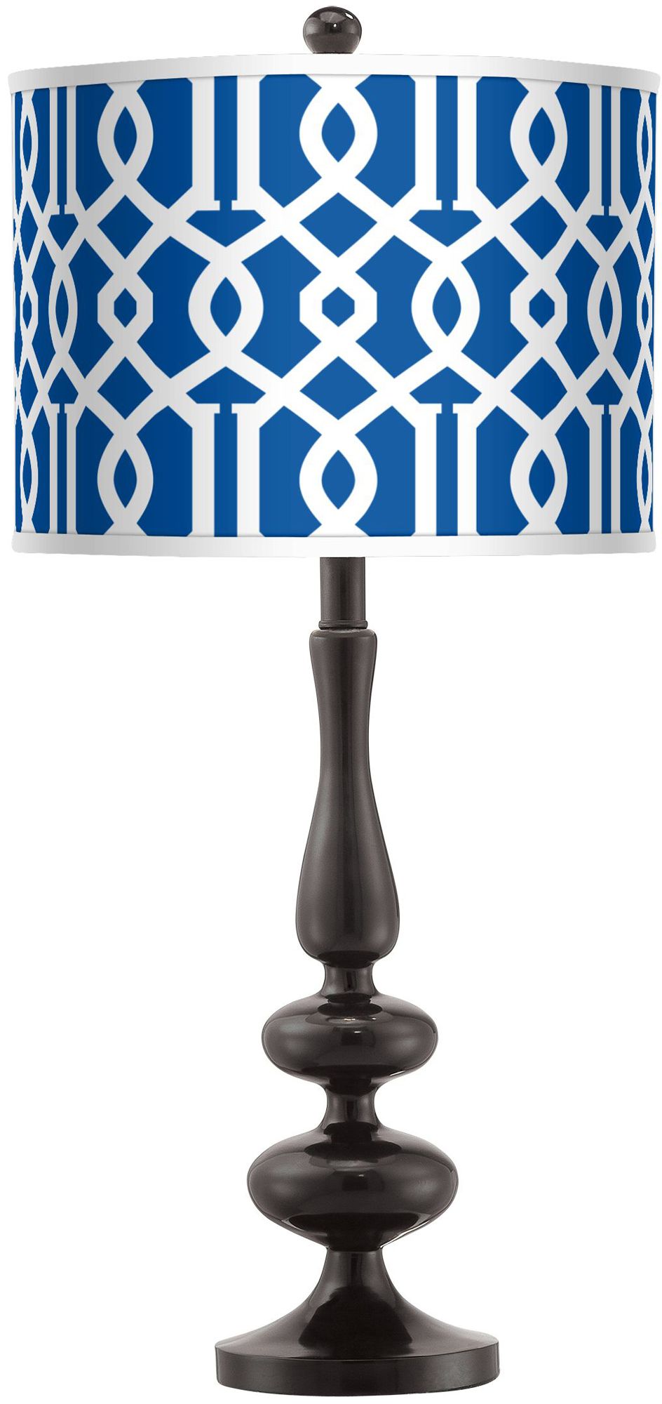 Chain Reaction Giclee Paley Black Table Lamp