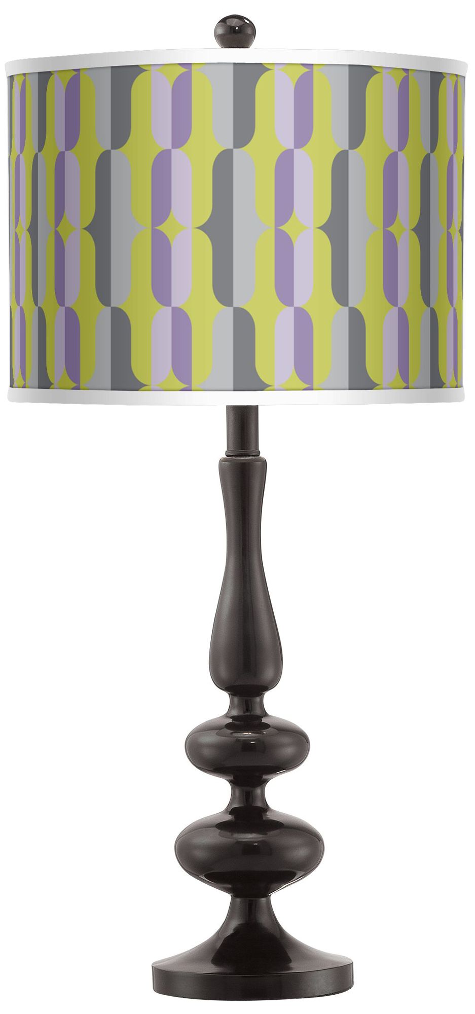 Side By Side Giclee Paley Black Table Lamp