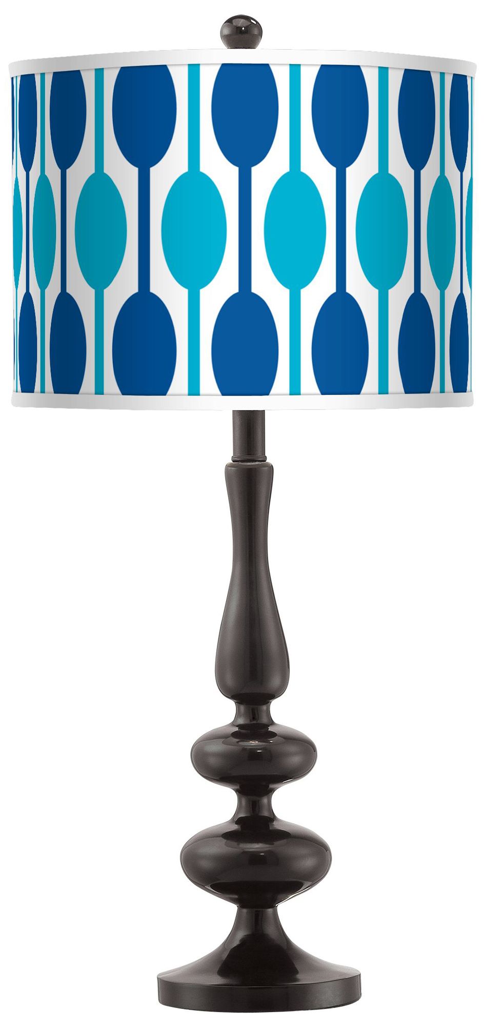 Jet Set Giclee Paley Black Table Lamp