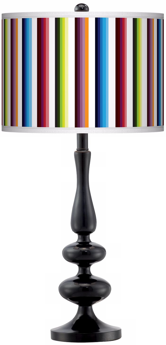 Technocolors Modern Gloss Black Base Table Lamp