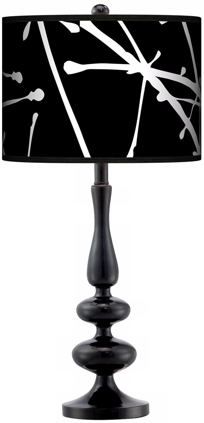 Stacy Garcia Calligraphy Tree Black Paley Black Table Lamp