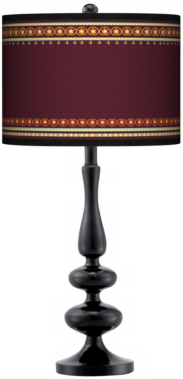 Stacy Garcia Ebro Garnet Giclee Paley Black Table Lamp