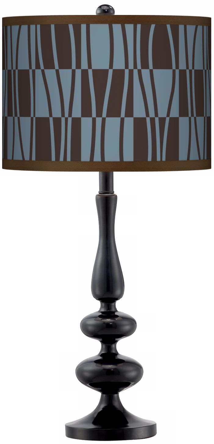 Reverb Giclee Paley Black Table Lamp