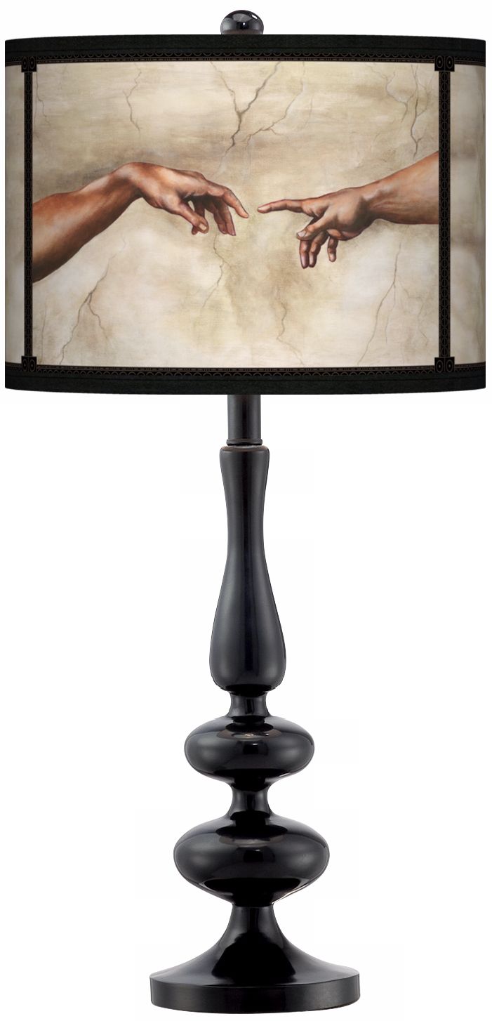 Genesis Giclee Paley Black Table Lamp
