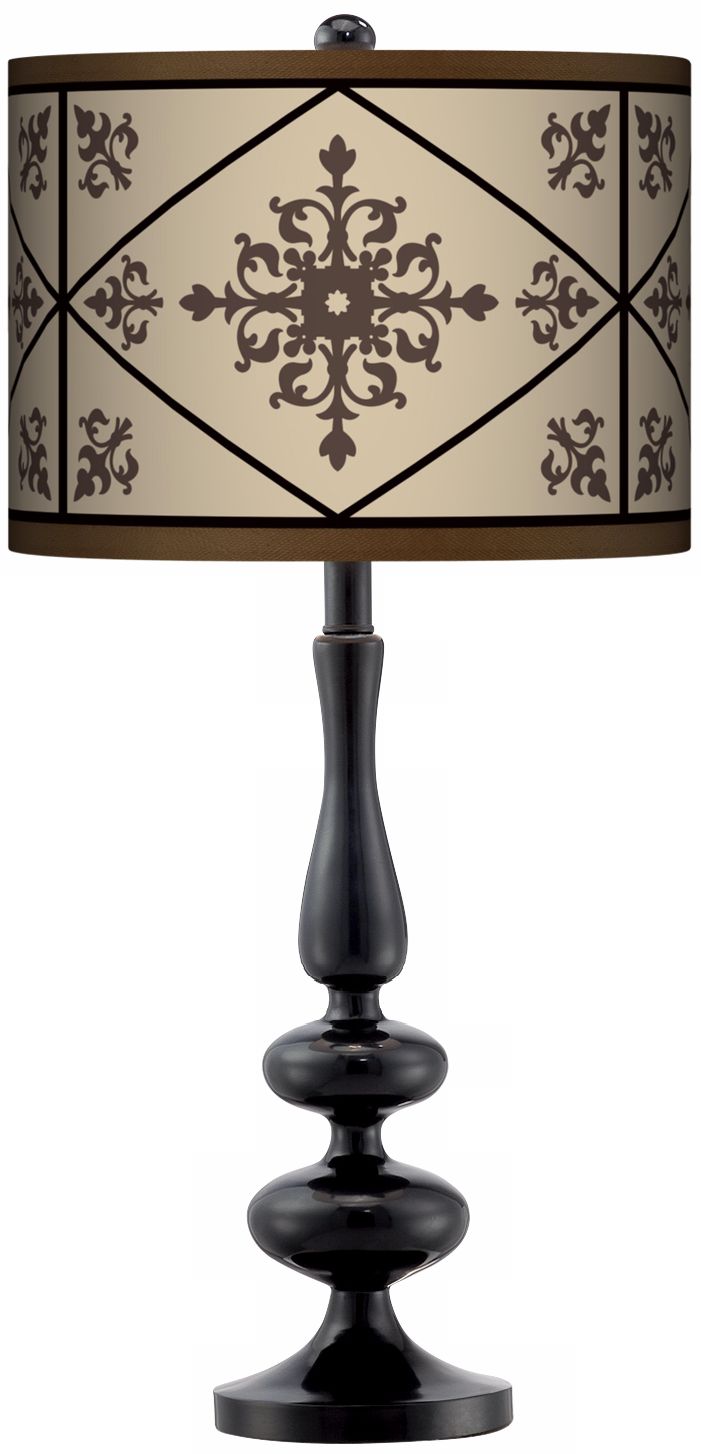 Chambly Giclee Paley Black Table Lamp