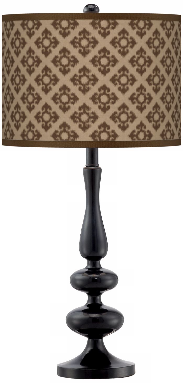 Grevena Giclee Paley Black Table Lamp