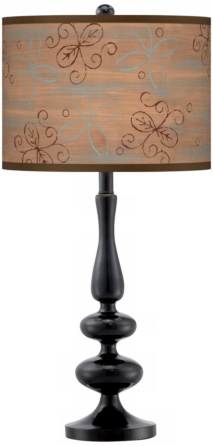 Cedar Lake Giclee Paley Black Table Lamp
