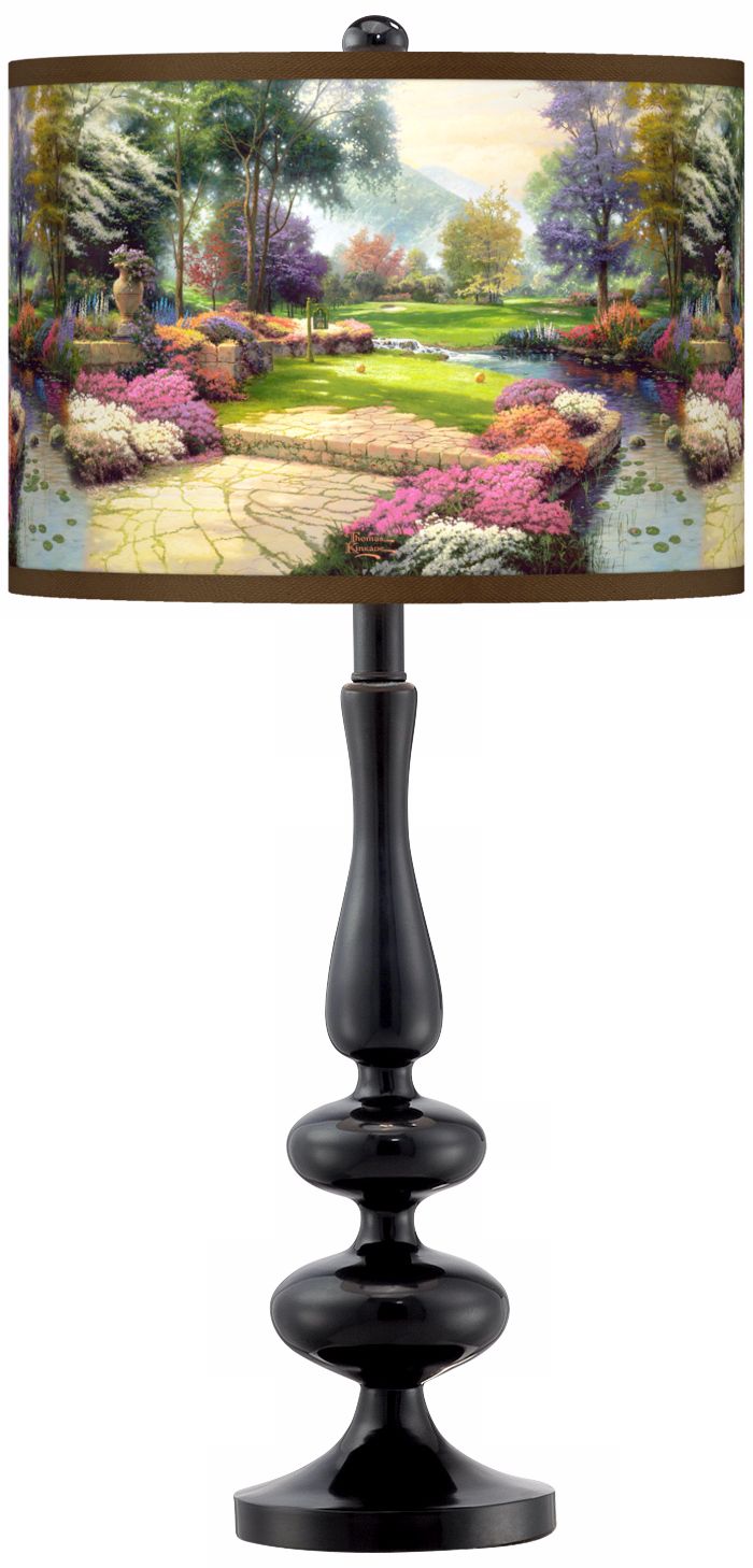 Thomas Kinkade Living Waters Golfer's Paradise Glow Lamp