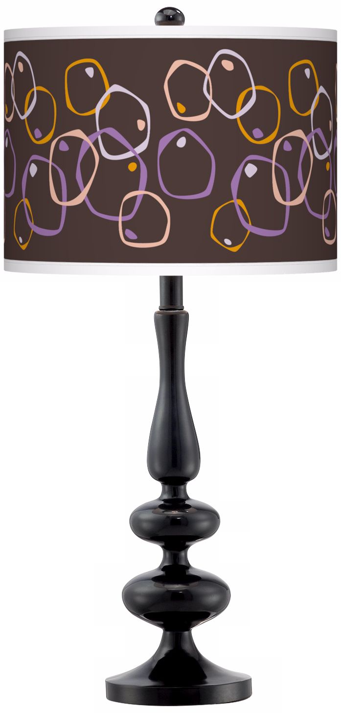 Linger Giclee Paley Black Table Lamp