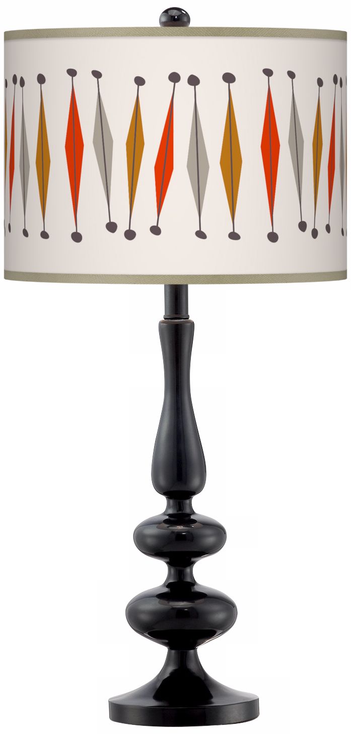 Tremble Giclee Paley Black Table Lamp