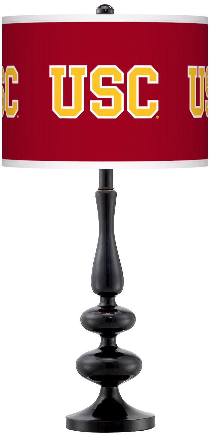 University of Southern California Gloss Black Table Lamp