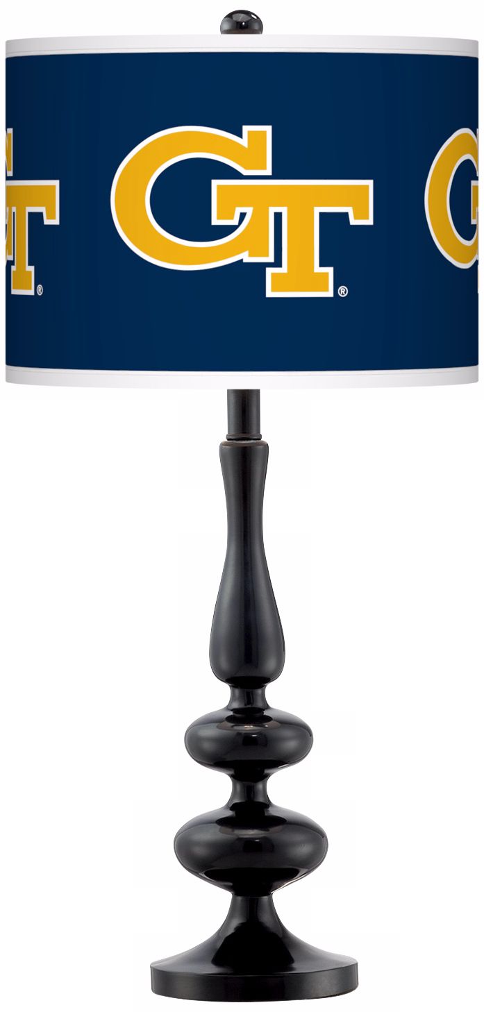 Georgia Tech Gloss Black Table Lamp