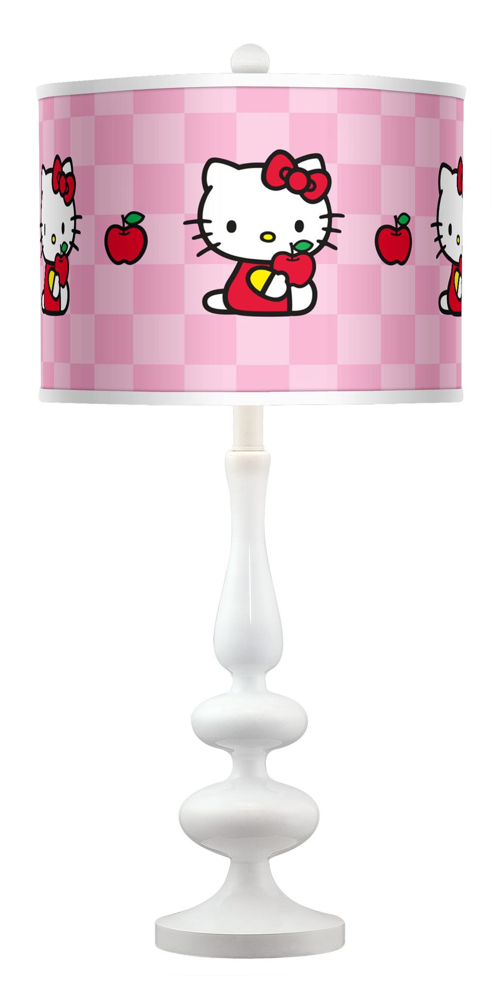 Hello Kitty Apples Giclee Paley White Table Lamp