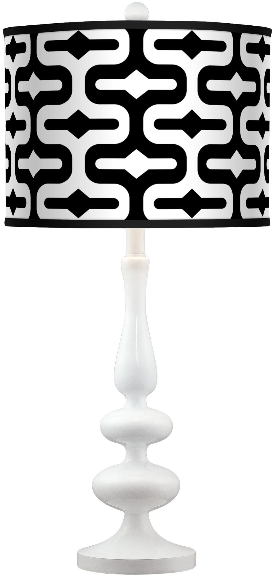 Reflection Giclee Paley White Table Lamp