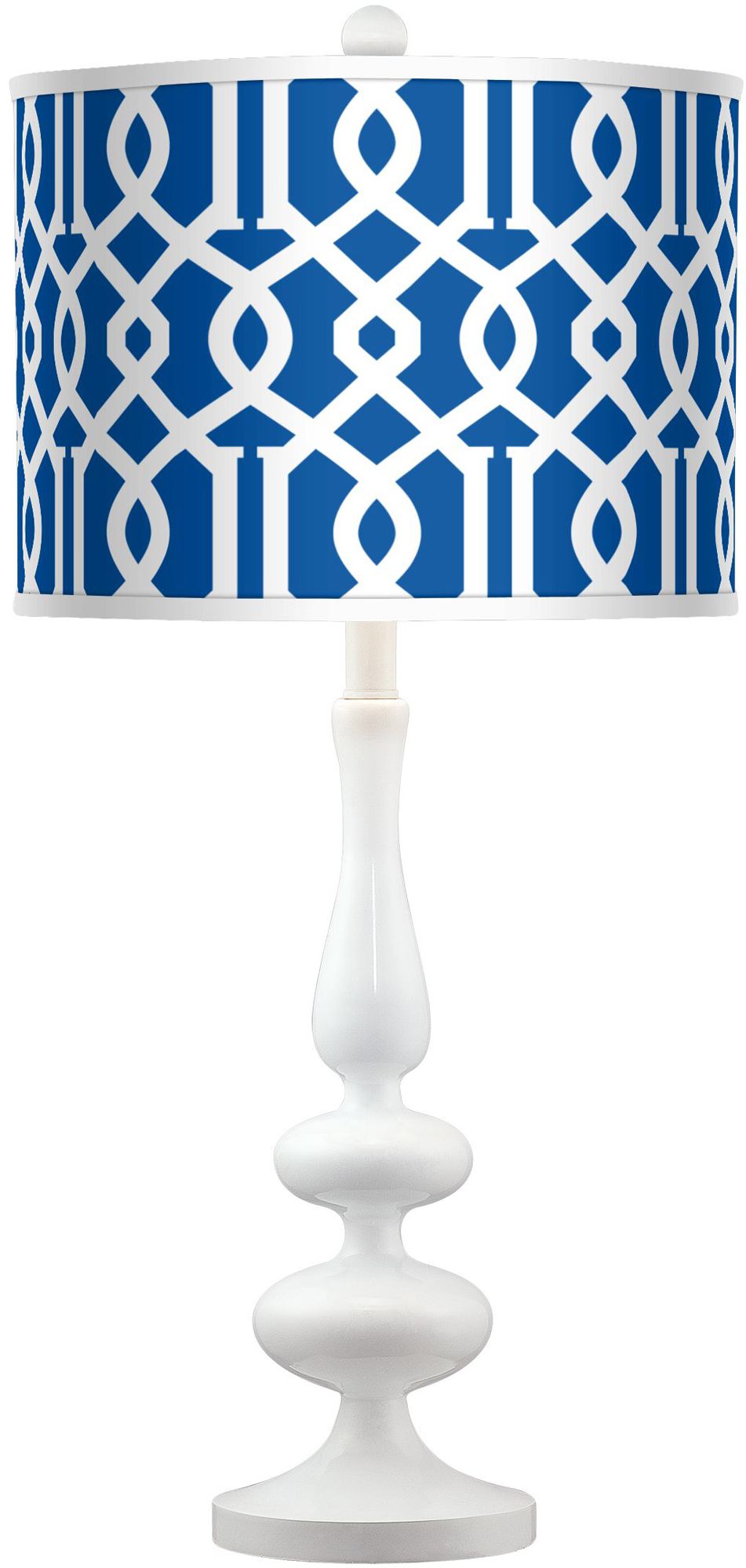 Chain Reaction Giclee Paley White Table Lamp