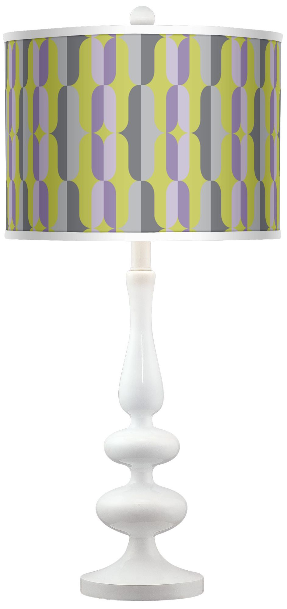 Side By Side Giclee Paley White Table Lamp