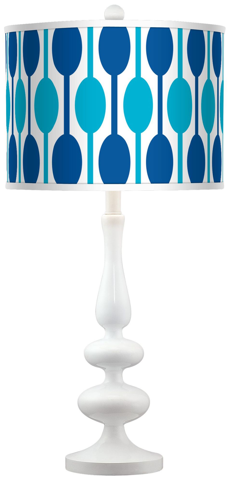 Jet Set Giclee Paley White Table Lamp