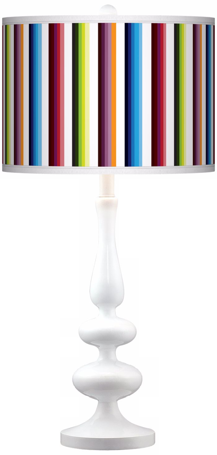 Technocolors Modern Gloss White Base Table Lamp