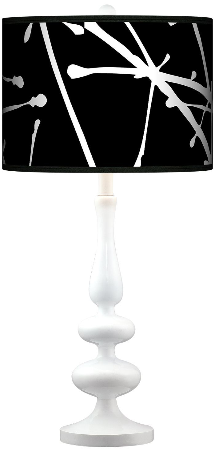 Stacy Garcia Calligraphy Tree Black Paley White Table Lamp