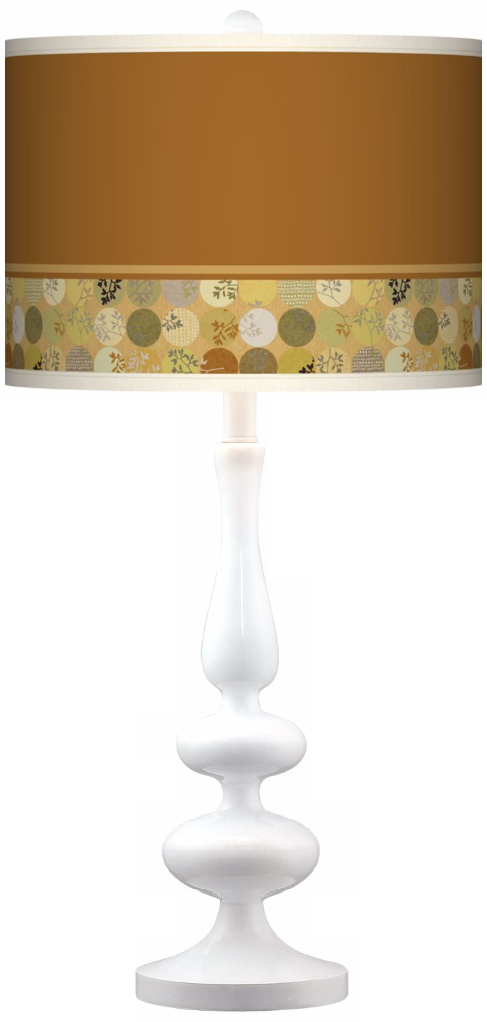 Stacy Garcia Wispy Circles Giclee Paley White Table Lamp