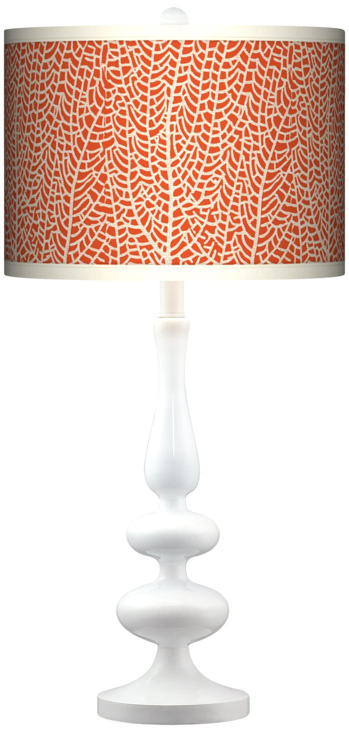 Stacy Garcia Seafan Coral Giclee Paley White Table Lamp