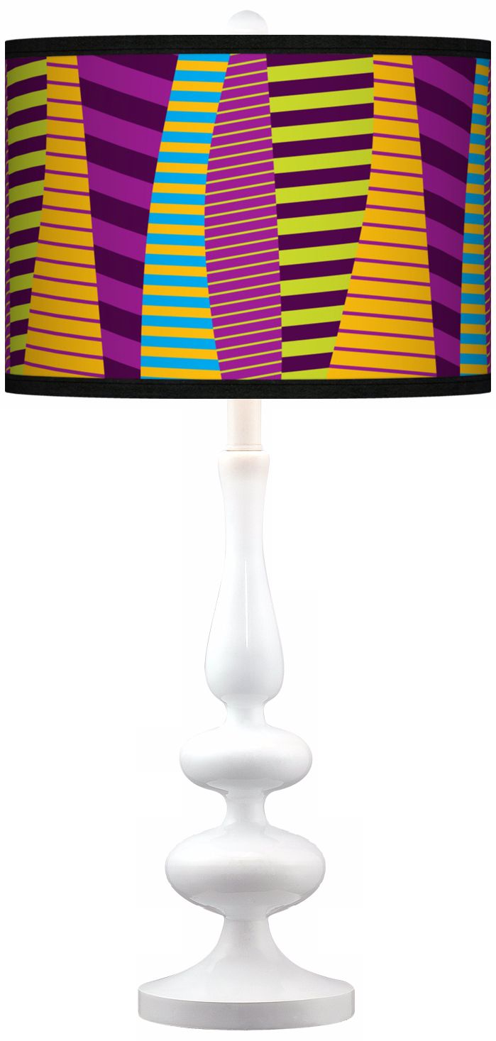 Mambo Giclee Paley White Table Lamp
